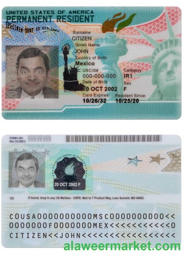 USA NEW GREEN CARD,permanent resident